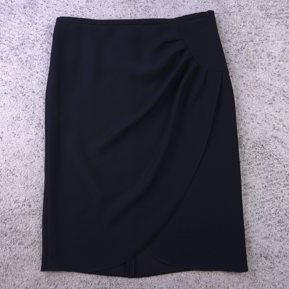 Armani Collezioni Skirt Womens Size 6 Wrap Miniskirt Ruched Black Made In Italy